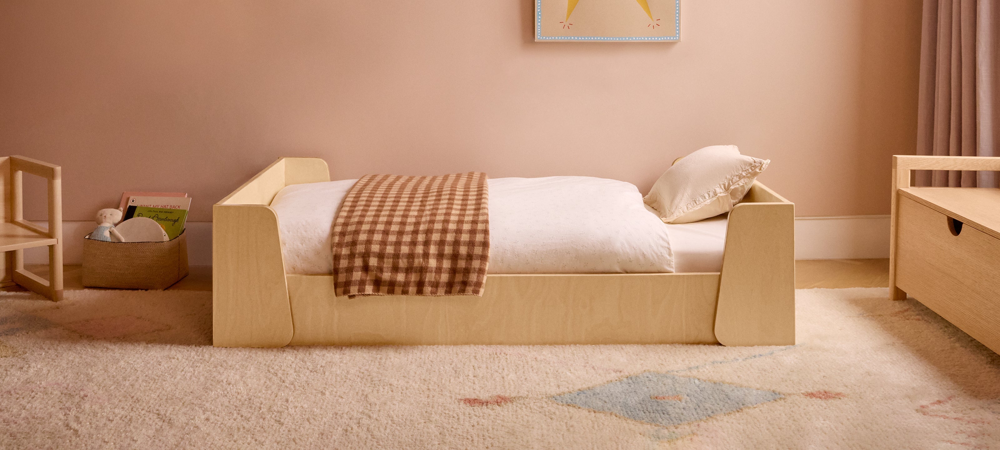 Montessori floor bed, toddler bed frame, toddler floor bed