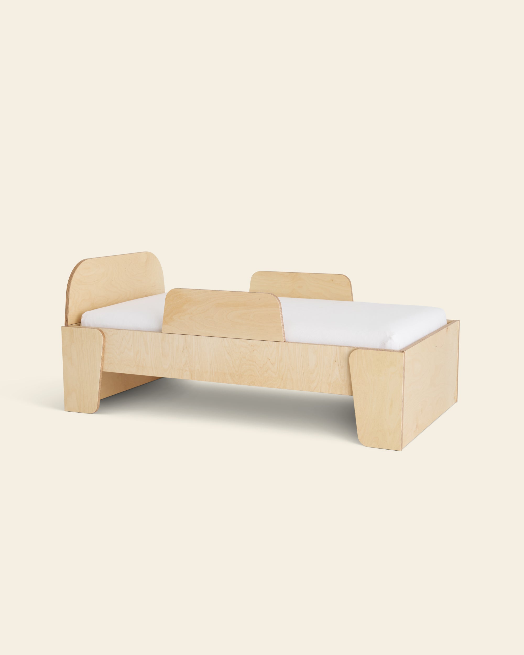 Toddler bed with safety rails, Montessori bed with safety rails and heabdoard