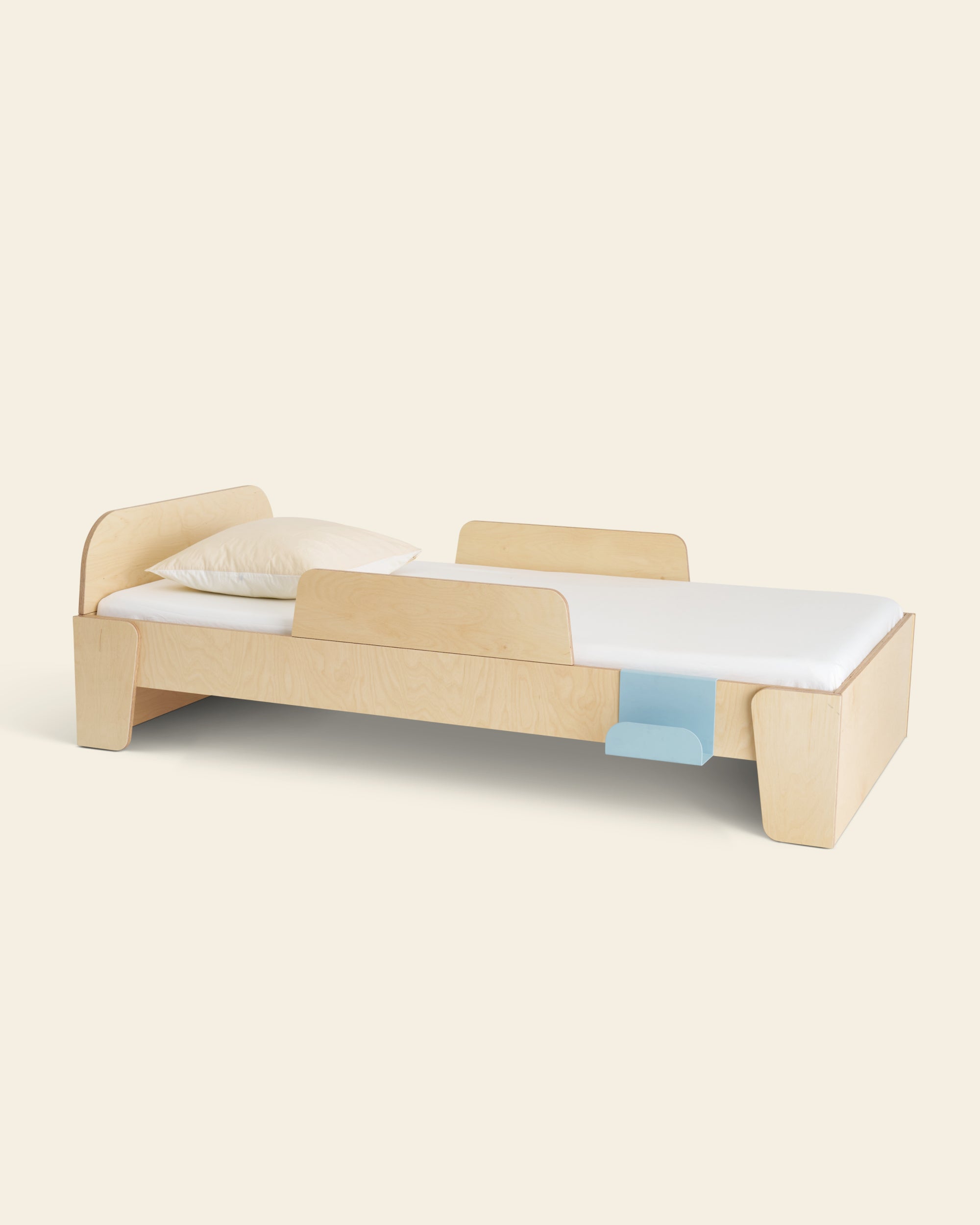 Piccalio flip bed with book hook in sky blue