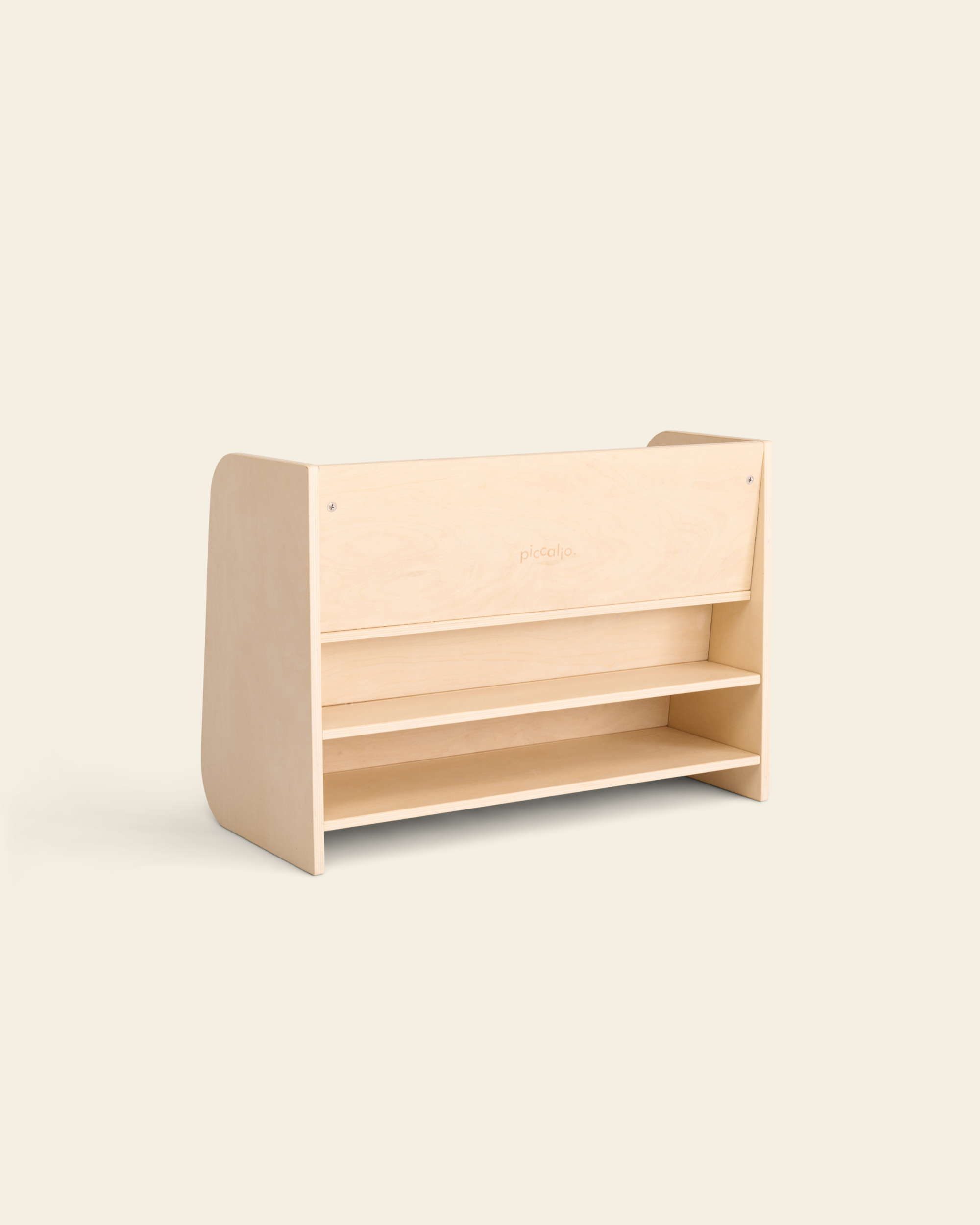 piccalio bookshelf with extra storage in the back