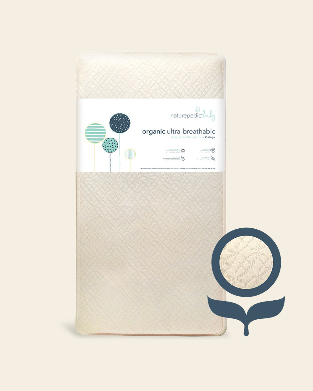Naturepedic Ultra Breathable 2-Stage Organic Crib Mattress