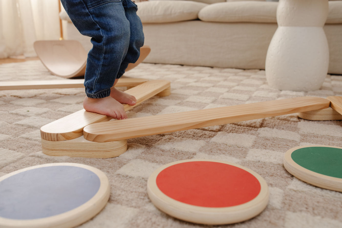 Piccalio Balance Beam and Stepping Stones for kids