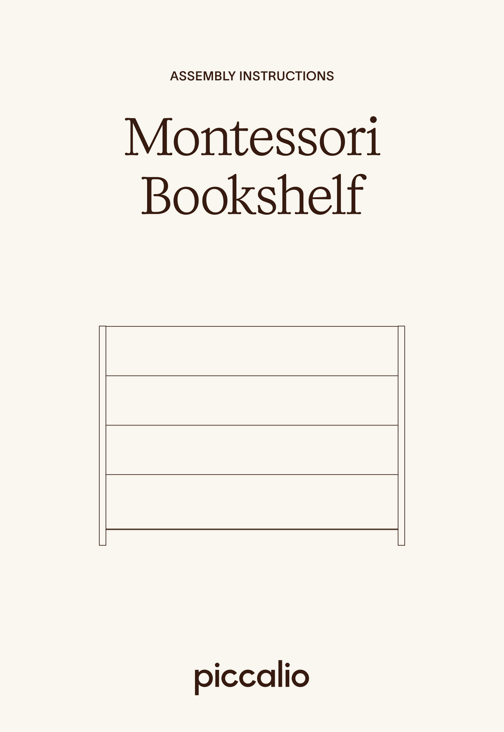 Piccalio Montessori bookshelf assembly instructions guide