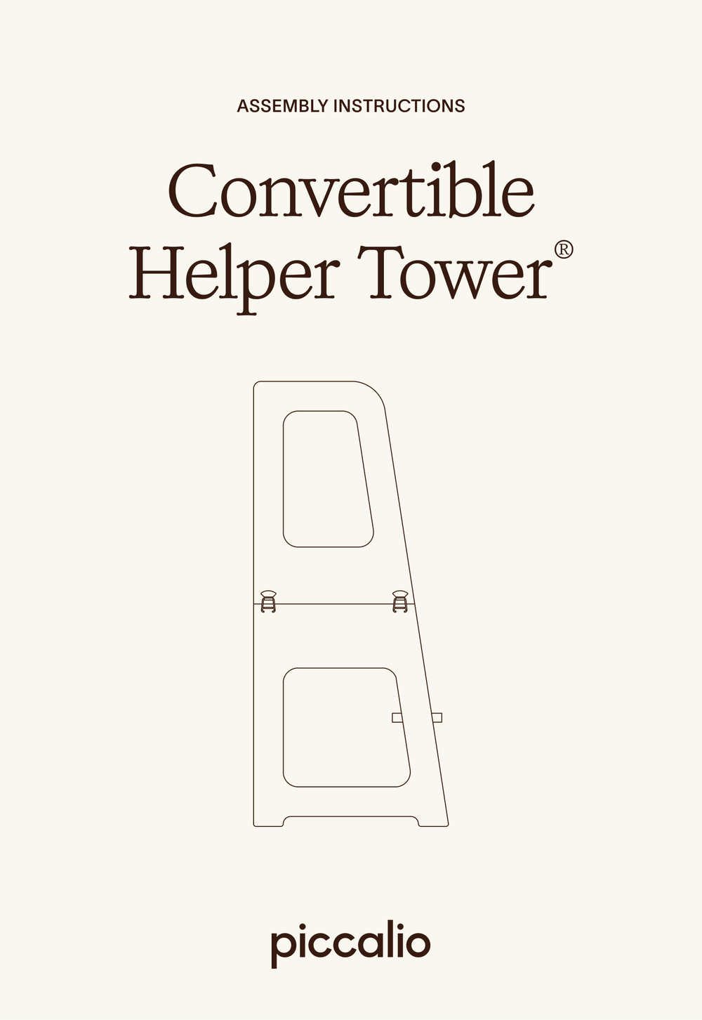 Piccalio convertible helper tower assembly instructions guide