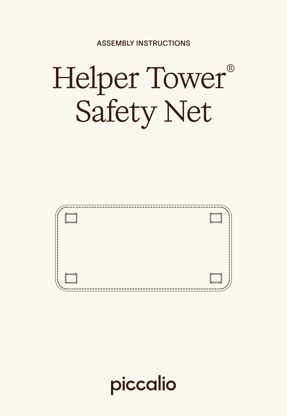 Helper tower safety net assembly booklet