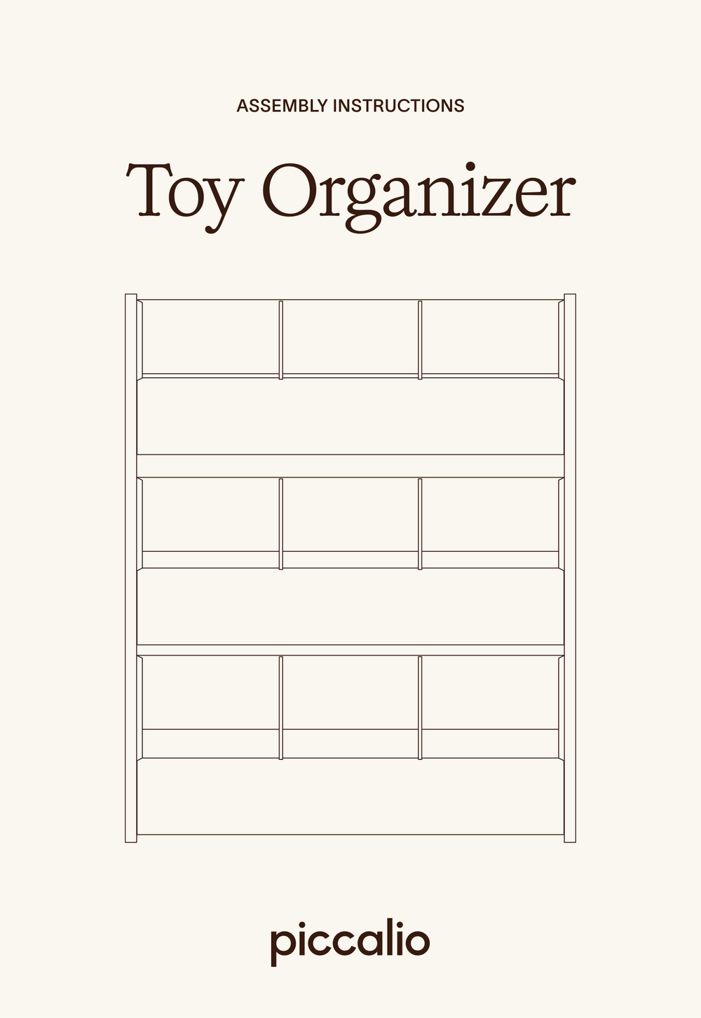 Toy organizer assembly instructions guide