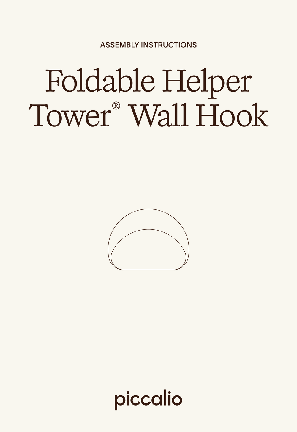 Foldable helper tower wall hook assembly instructions guide