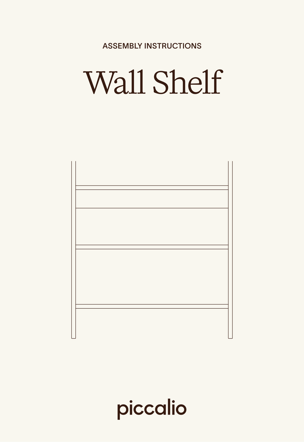 Piccalio wall shelf assembly instructions guide