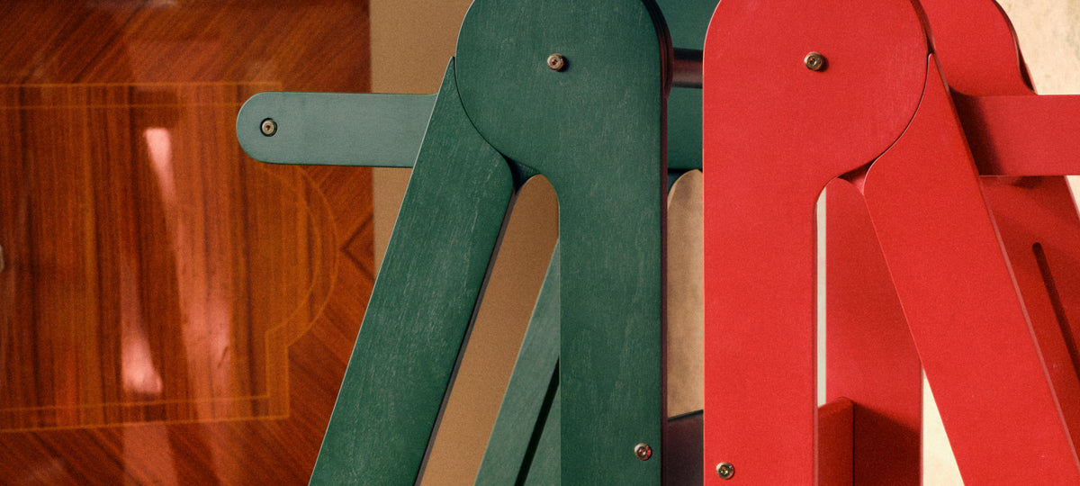 Piccalio Foldable Toddler Towers in limited edition green and red colors