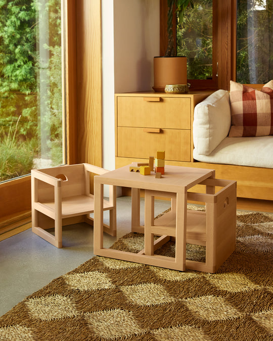 Toddler Table and Reversible Chair Set by Piccalio® - Kid Forward Furniture