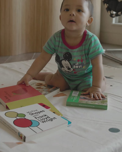 Piccalio gots organic cotton washable baby play mat for tummy time