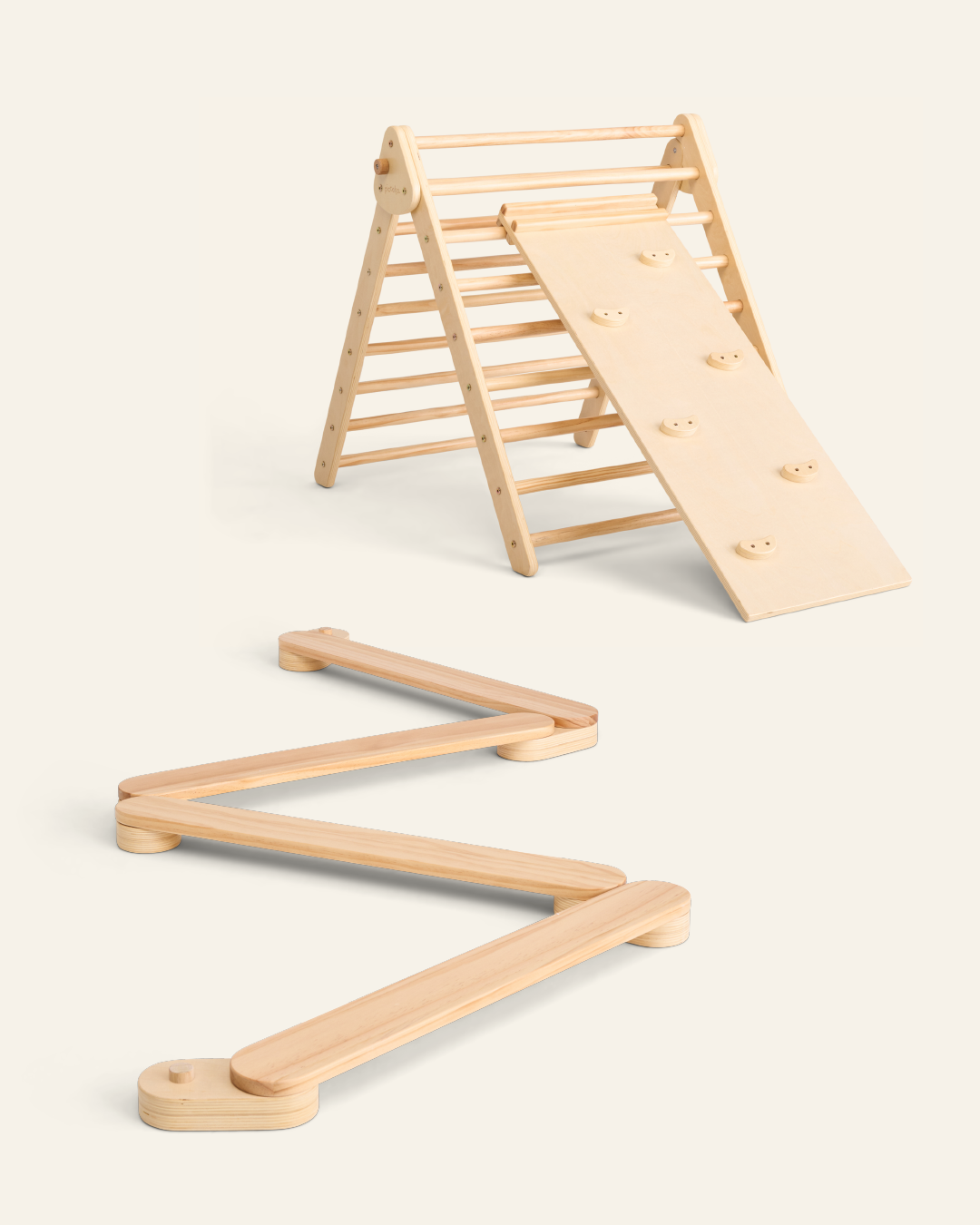 pikler triangle balance beam set