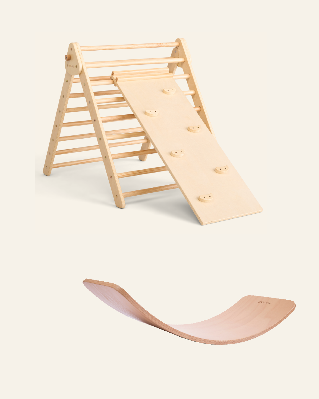 pikler triangle and balance board set